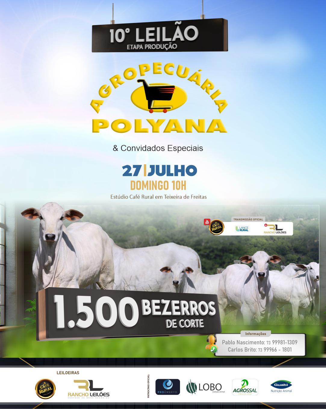 10º Leilão Etapa Produção - Agropecuária Polyana e Convidados
